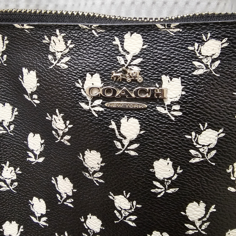 Coach Black and White Floral Women's Bag
